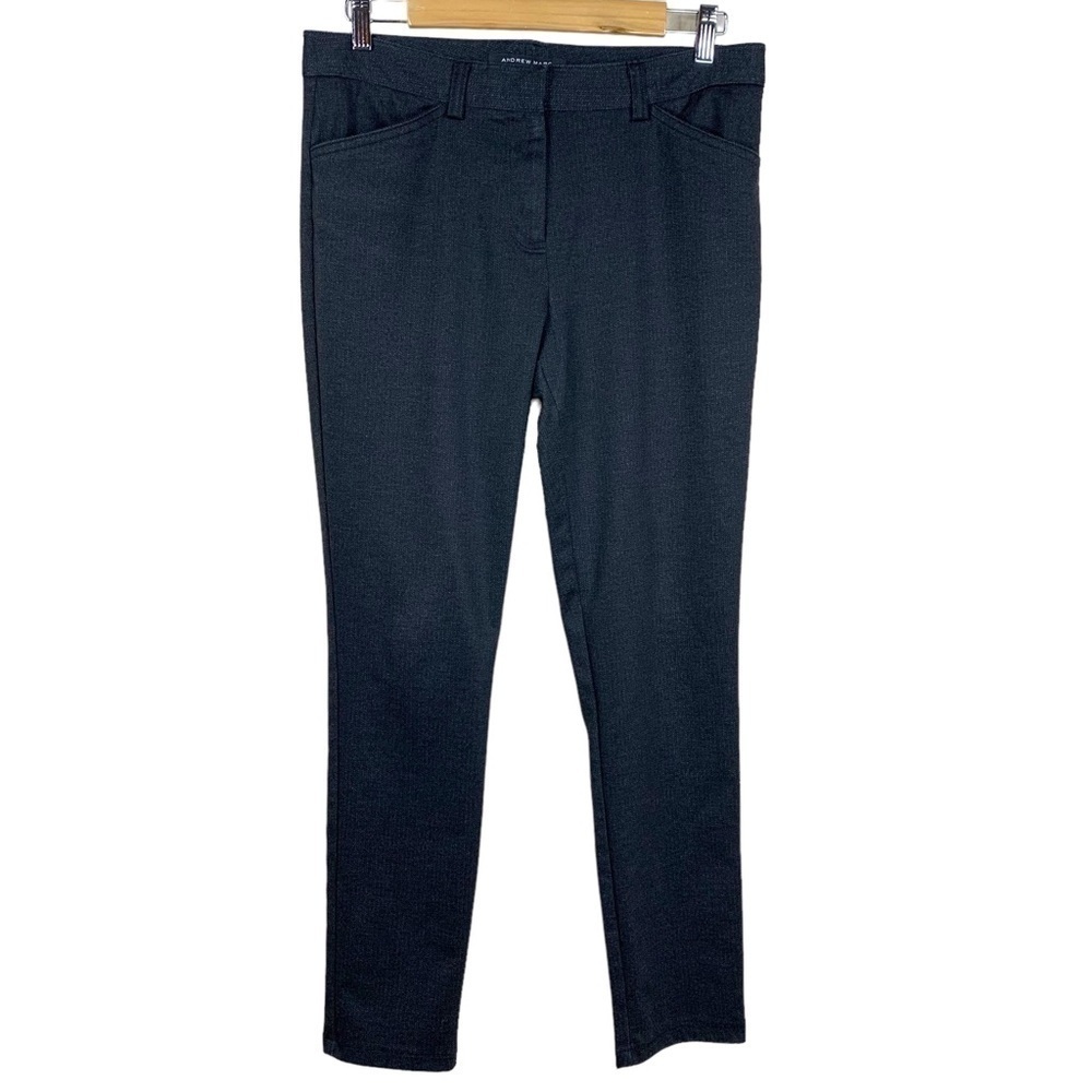 Andrew Marc Dark Grey Stretch Trousers Treggings Size 8